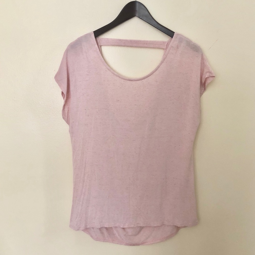 Harlowe & Graham pink scoop neck top